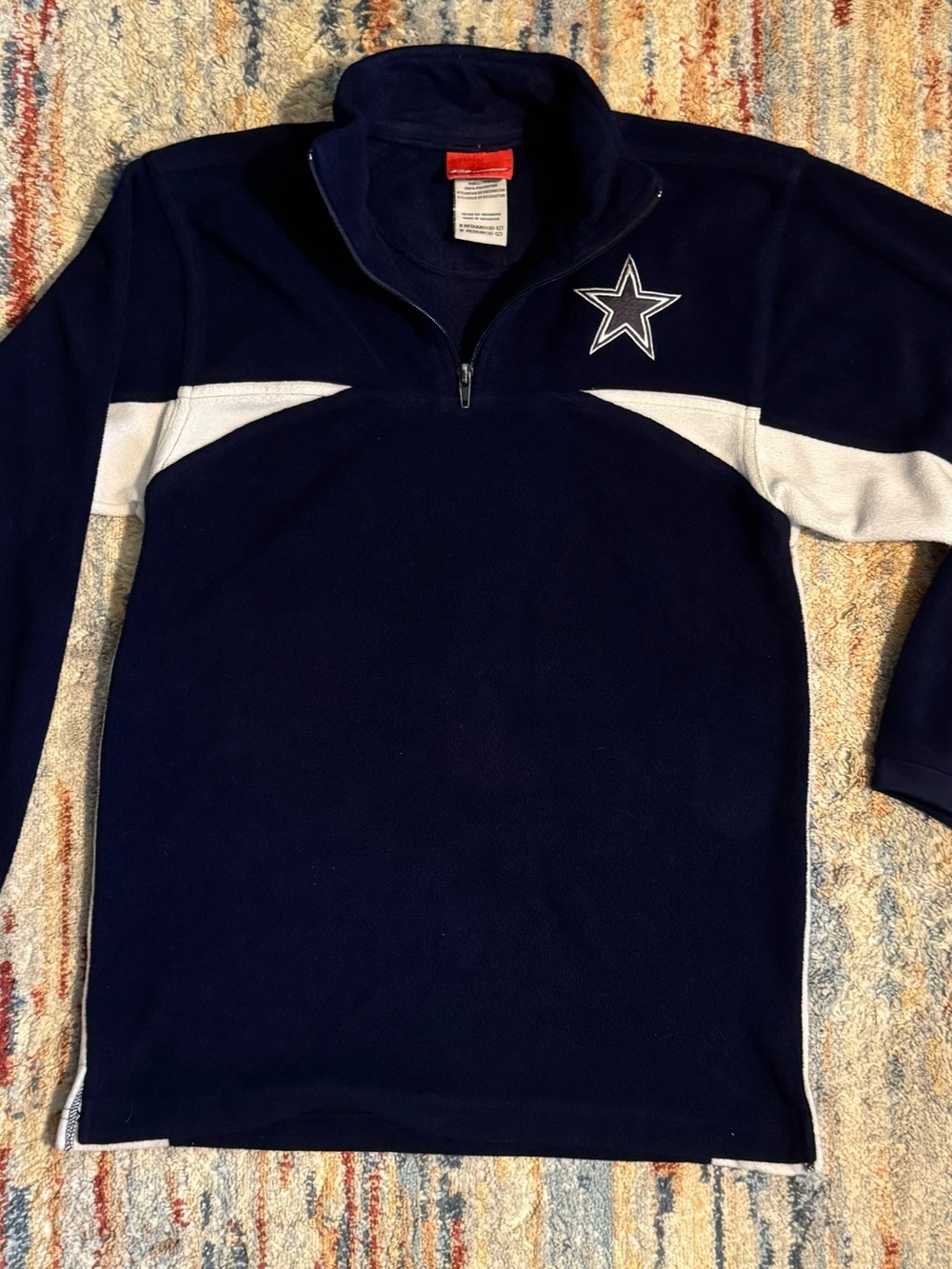 Kids Navy Quarter-Zip Dallas Cowboys Pullover